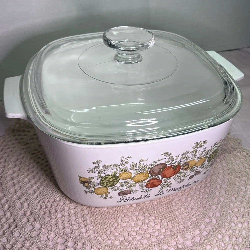 Corning Ware Spice of Life L’Echalote La Marjolaine A-3-B 3 Qt Casserole w/Lid